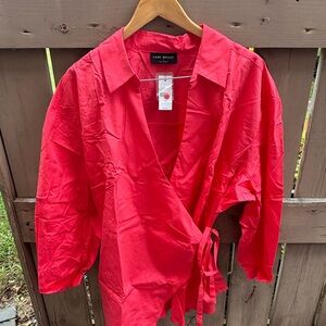 🎉NWT🎉 Lane Bryant Bold Red Wrap Top